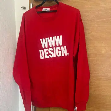 WAVE DESIGN 레드 맨투맨 XL