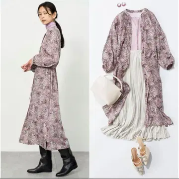 soeju 소쥬 페이즐리 무늬 원피스 핑크 톨 사이즈