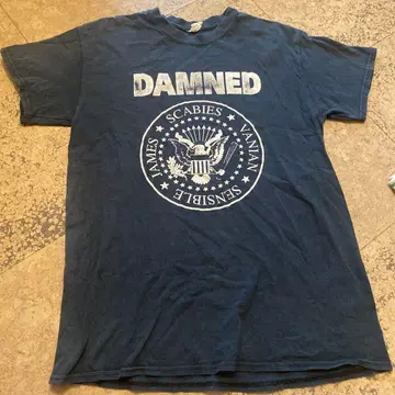 DAMNED 라몬즈 로고풍 T셔츠