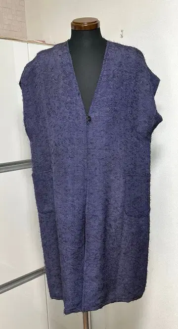 기모노 빈티지 원단 사용 리메이크 롱 베스트