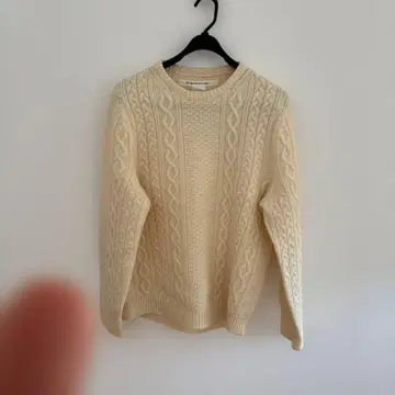 EEL 케이블 니트 스웨터 M 아이보리