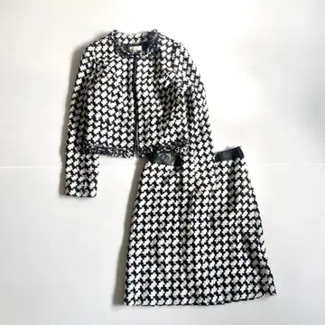 해롯 셋업 수트 하운드투스 체크 트위드