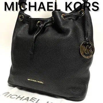 컨디션 최상 MICHELKORS 가죽 숄더백 복조리형 여성용 블랙