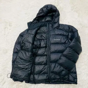 몽벨 라이트 알파인 다운 후드티 블랙 XL 스태프백 없음