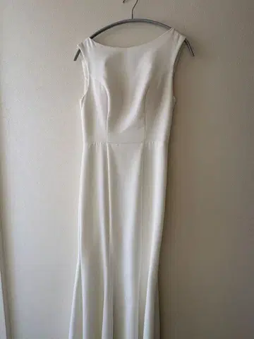 사전 촬영 슬리브리스 웨딩 드레스