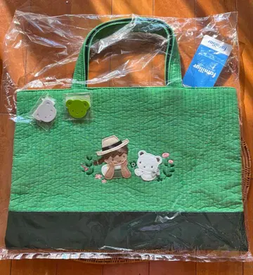 파밀리아 비오는날 토트백 그린 MILK 핑크마짱 포함