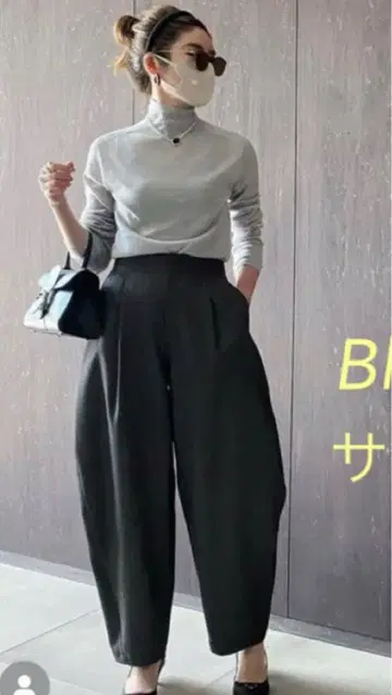 미사용 2장 세트 LOHEN 로헨 더블 크로스 폼 팬츠 38 블랙