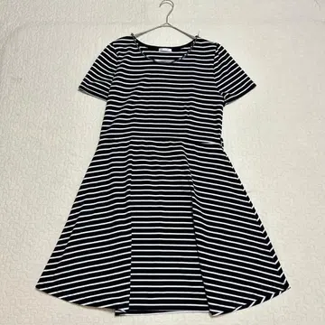 그라시아 보더 반팔 티셔츠 원피스 A라인 빅 사이즈 a1932