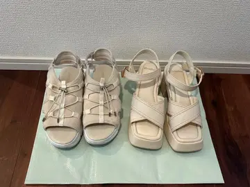 가격 인하 가능! 베이지/샌들/23.5cm/M 사이즈/Heather