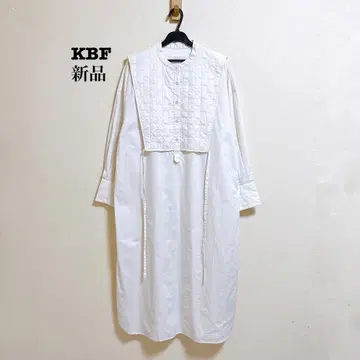 새상품 KBF 퀼팅 레이어드 원피스 38 아이보리