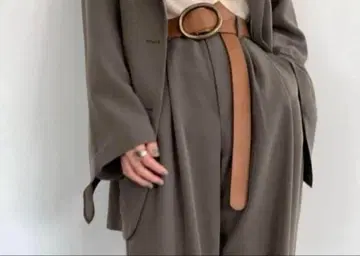 CLANE CIRCLE BUCKLE WIDE BELT