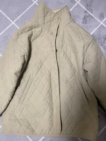 퀼팅 자켓 크림 베이지