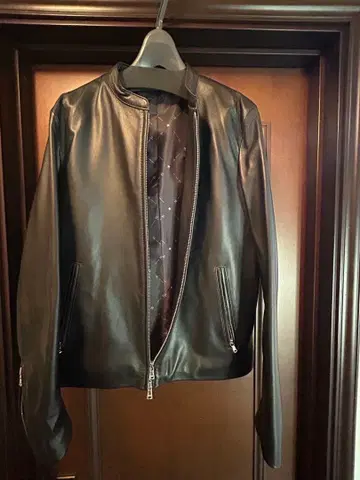 TAKEO KIKUCHI 블랙 가죽 싱글 라이더 자켓 L