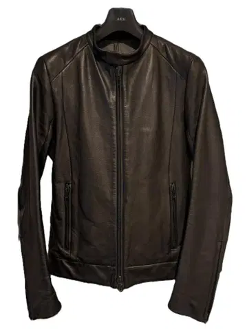 SHELLAC 카우스킨 소가죽 싱글 라이더 자켓 46 블랙