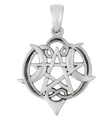 DD: Silver Small Heart Pentacle Pendant