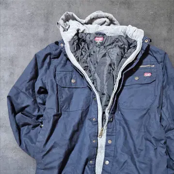 Wrangler 후드 부착 점퍼 34-36 네이비