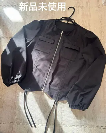 블랙 M 사이즈 지퍼 부착 자켓