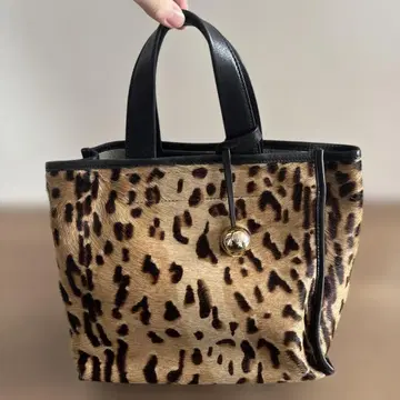 FURLA 레오파드 무늬 송치 핸드백