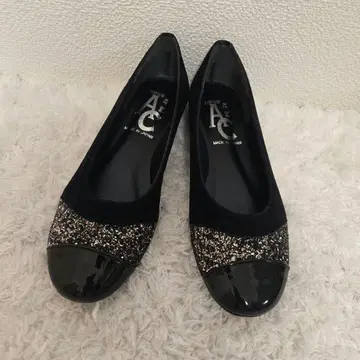 neue ar he AC 노이에 플랫슈즈 라메 글리터 블랙