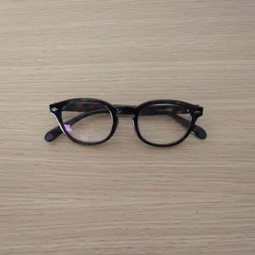 블랙 타원형 안경