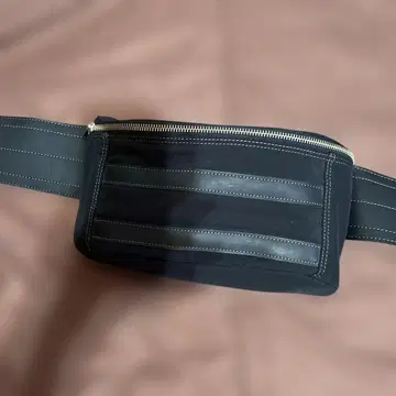 블랙 바디백 웨스트 파우치