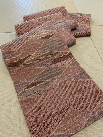 후쿠로 오비 새상품급 순수 실크