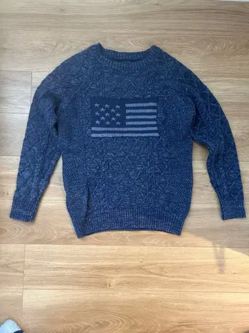 백 헤드 미국 국기 디자인 니트 스웨터 L 백 헤드
