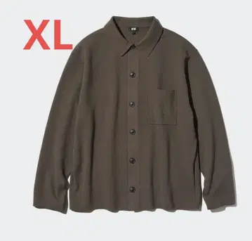 새상품 UNIQLO 유니클로 밀라노 리브 셔츠 가디건 XL 다크 브라운