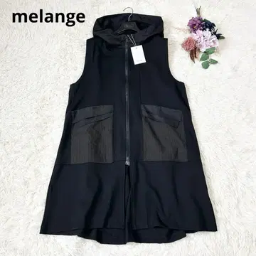 [새상품] melange 메 슬리브리스 후드 부착 원피스 롱베스트