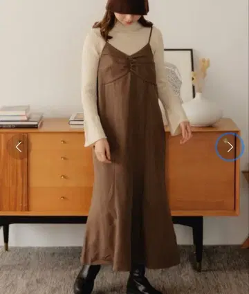 flower 개더 머메이드 원피스