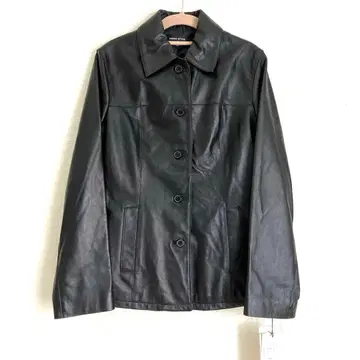미사용 양가죽 리얼 가죽 스탠 칼라 자켓 9R