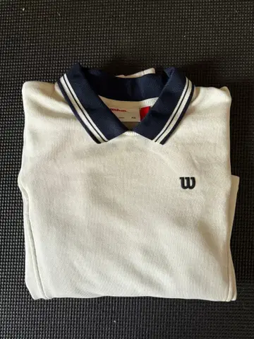 완판템 Wilson 화이트 피케 셔츠 애자일 트레이닝복 - 샌드