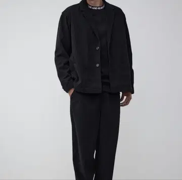 [ 착용 1회 ] 아즈르 바이 마우지 셋업 블랙 코듀로이