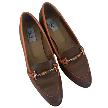 Le Talon GRISE 브라운 로퍼 천연 가죽 레더 24.5cm