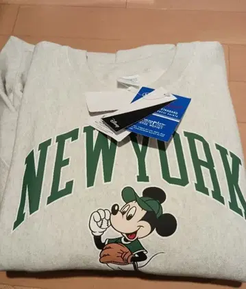 Champion 챔피온 미키마우스 리버스 위브 새상품 파랑 택