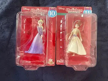 디즈니 크리스마스 안나 엘사 피규어 2체 세트