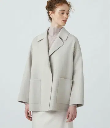 Ballsey 프리미엄 울 리버 오픈 카라 숏코트