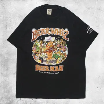 90's BEAR WHIZ BEER T셔츠 싱글 스티치 L 사이즈