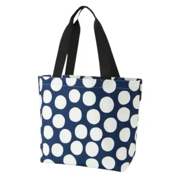 새상품 marimekko x UNIQLO 콜라보 토트백 도트 무늬 네이비