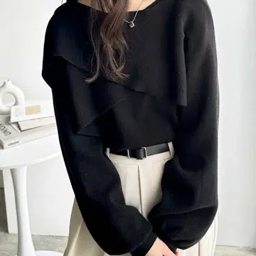 GeeRa 크로스 디자인 니트 새상품