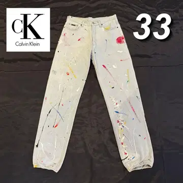 Calvin Klein 캘빈클라인 페인트 데님 청바지 33 새상품