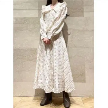 스나이델 프릴 칼라 원피스 sweet 콜라보 이너 원피스 포함