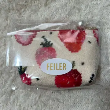 [ 새상품 미개봉 ] FEILER 스트로베리 도트 보트형 파우치