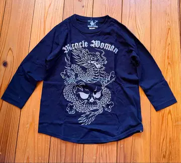 미라클 우먼 T셔츠 사이즈 S 7부 기장 드래곤 핑크 드래곤