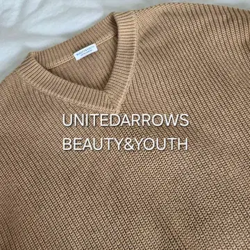 [ 새상품급 ] BEAUTY&YOUTH 벌룬 V넥 니트 워셔블