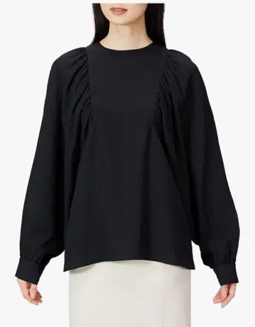 [ 미사용 새상품 ] 미라 오웬 변형 AH 볼륨 슬리브 블라우스