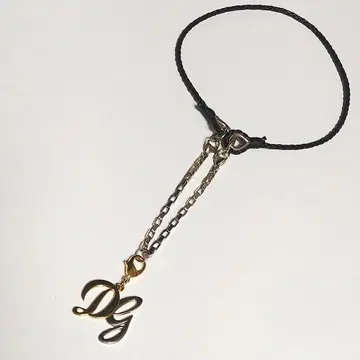 돌체앤가바나 D&G 가죽끈 3way 목걸이 팔찌 참