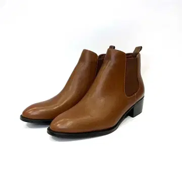 브라운 가죽 첼시 부츠