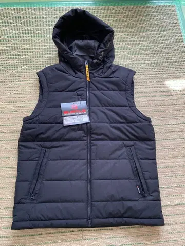 바틀 5034 블랙 XL 후드 부착 다운 베스트