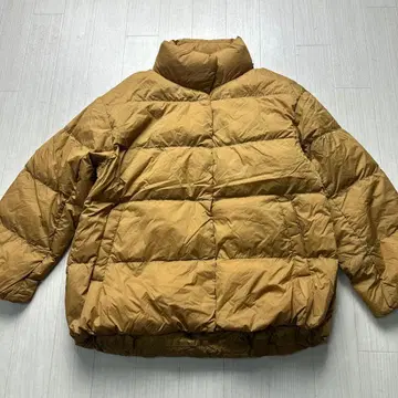 유니클로 울트라 라이트 다운 코쿤 자켓 XL 겨자색